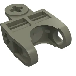 Technic Axle Connector 2 x 3 with Ball Socket, Open Sides / Dark Gray