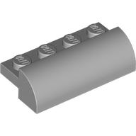Lego Brick Curved 2 x 4 x 1 / Light Bluish Gray