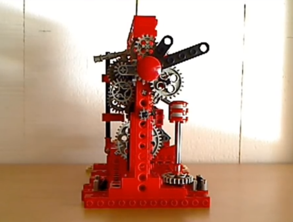 Lego Skeleton pendulum clock