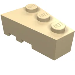 Brick Wedged, Angled 3 x 2 Right / Tan
