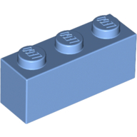 Lego Brick 1 x 3 / Medium Blue
