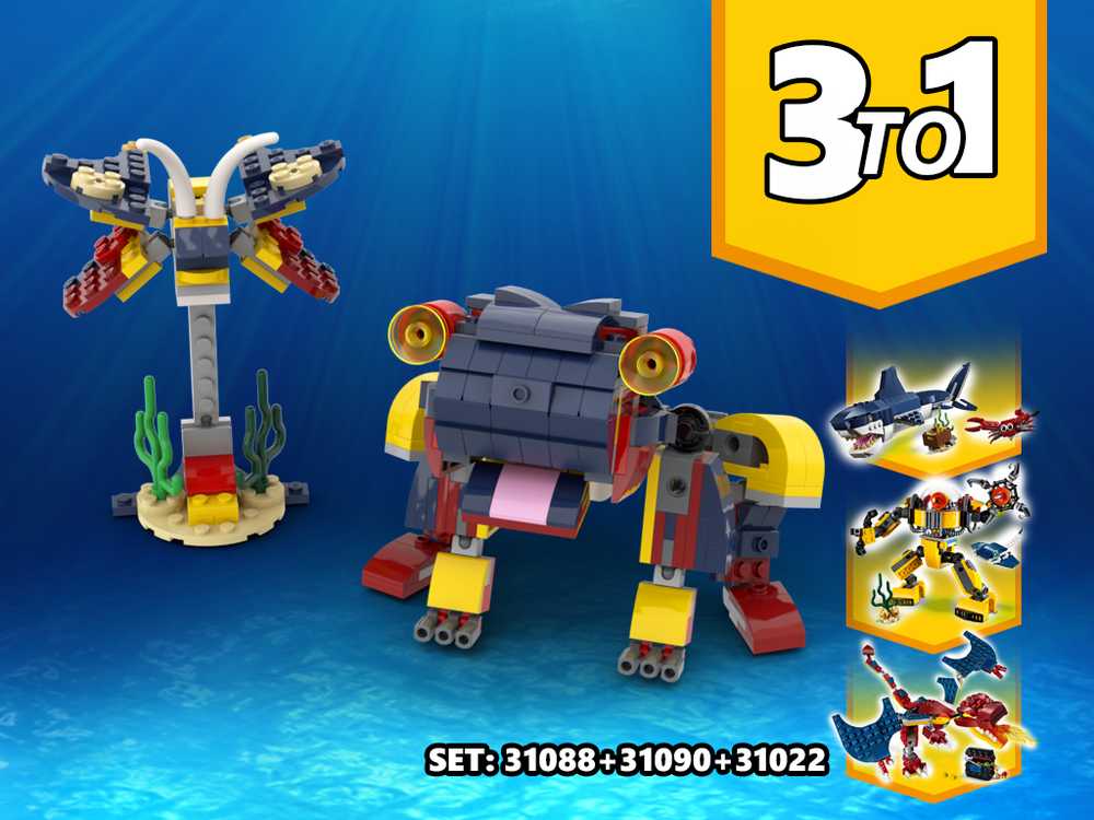 Lego 3 TO 1 Frog and moth Alternative Build | Build from set 31090 + 31088 + 31102
