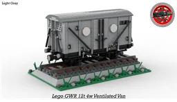 (Light Gray) GWR 12T 4w Ventilated Van (8w)