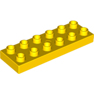 Lego Duplo Plate 2 x 6 / Yellow