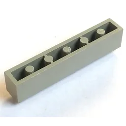 Brick 1 x 6 with Bottom Tubes and 2 Lowered Cross Supports / Light Gray