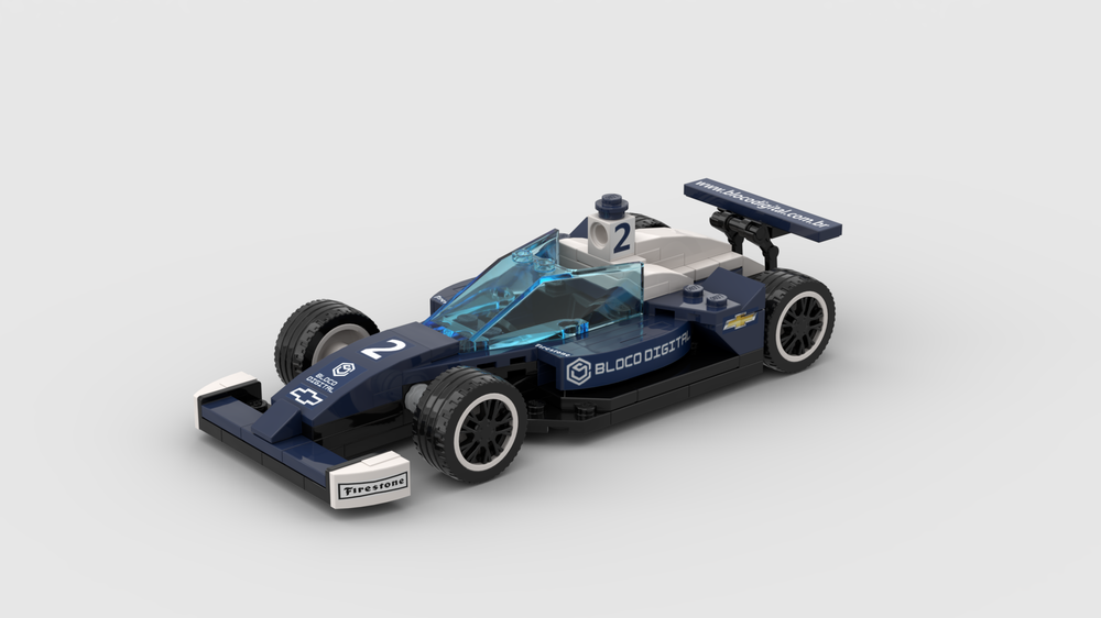 Lego Indycar Dallara 2021 white and blue