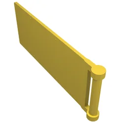 Flag 7 x 3 with Rod / Yellow