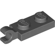 Plate Special 1 x 2 with Clip Horizontal on End / Dark Bluish Gray