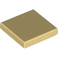 Tile 2 x 2 with Groove / Light Yellow