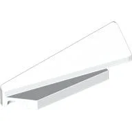 Brick Wedged, Sloped 1 x 5 x 1 1/3 Left / White