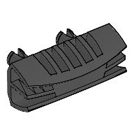 Lego Grille 1 x 4 [Two Pins] / Black