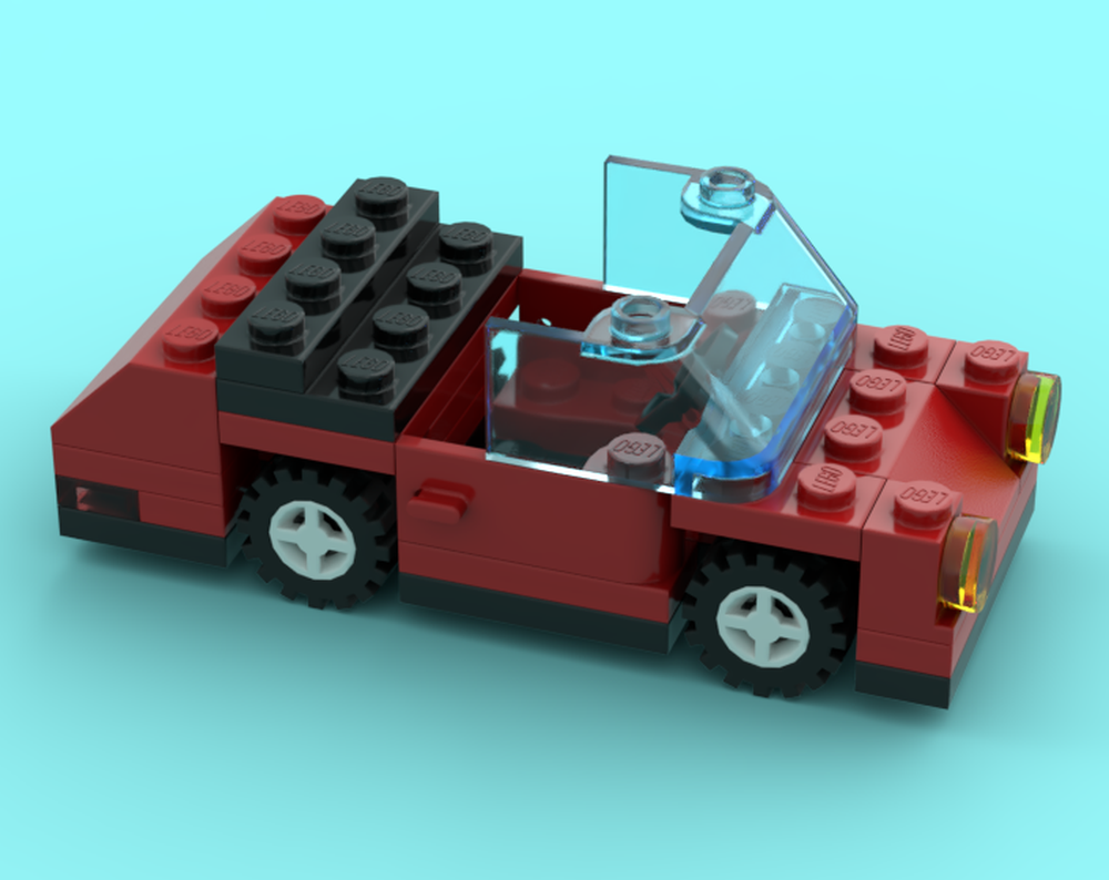 Lego 1980s 4 stud wide sport car