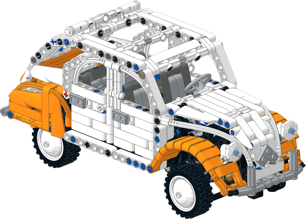 Lego Citroen 2CV Dolly White/Orange