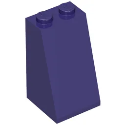 Brick Sloped 75° 2 x 2 x 3 [Solid Studs] / Dark Purple