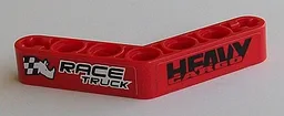 Technic, Liftarm, Modified Bent Thick 1 x 7 (4 - 4) with 'RACE TRUCK' and 'HEAVY CARGO' Pattern (Stickers) - Set 42041