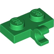 Plate Special 1 x 2 with Clip Horizontal on Side / Green