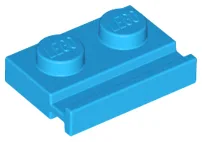 Plate Special 1 x 2 with Door Rail