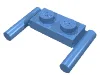 Plate Special 1 x 2 with Handles [Flat Ends / Low Attachment] / Medium Blue