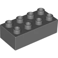 Duplo Brick 2 x 4 / Dark Bluish Gray