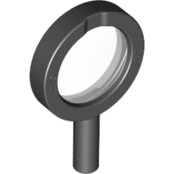 Lego Equipment Magnifying Glass with Thick Frame, Solid Handle, Trans-Clear Lens