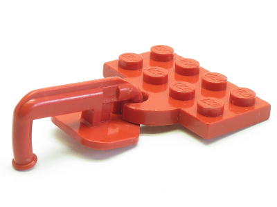 Lego Plate, Modified 2 x 4 with Train Coupler Open with Hook