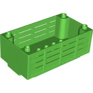 Duplo Container Box, 4 1/2 x 8, with Studs on Corners / Bright Green