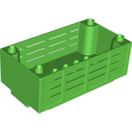 Lego Duplo Container Box, 4 1/2 x 8, with Studs on Corners / Bright Green