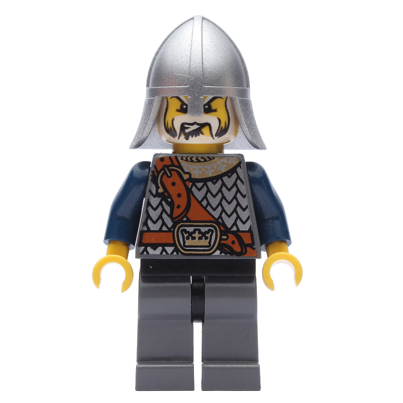 Lego Knight, Dark Blue, Helmet, White Beard