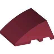 Brick Wedged, Curved 4 x 3 No Studs [Plain] / Dark Red