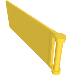 Flag 7 x 3 with Rod / Yellow