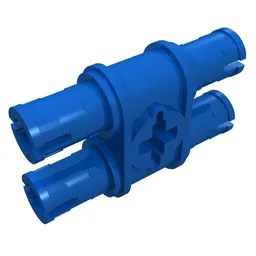 Technic Pin Double with Axle Hole / Blue