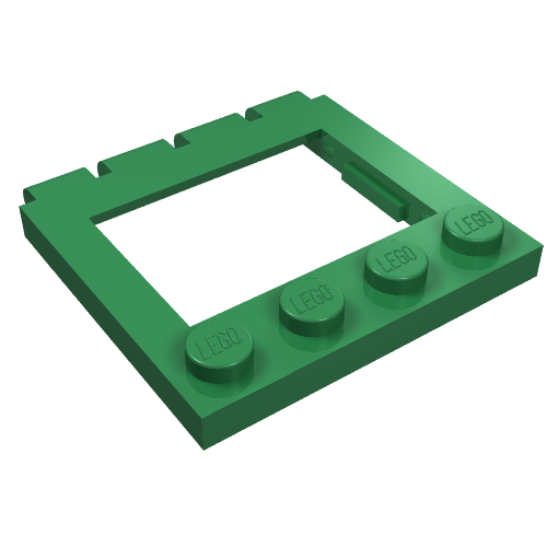 Lego Hinge Vehicle Roof 4 x 4 Sunroof with Ledges / Green