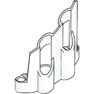 Technic Panel Fairing # 2 Large Short, Large Holes, Side B / White
