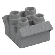 Duplo Engine Block 2 x 2 / Light Bluish Gray