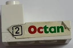 Stickered Assembly 3 x 2 x 1 1/3 with Octan and '2' in Black Square Pattern (Sticker) - Set 6562