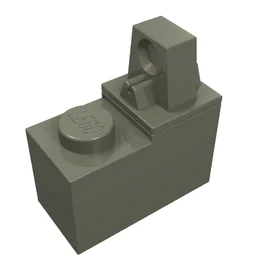 Hinge Brick 1 x 2 Locking with Single Finger On Top / Dark Gray