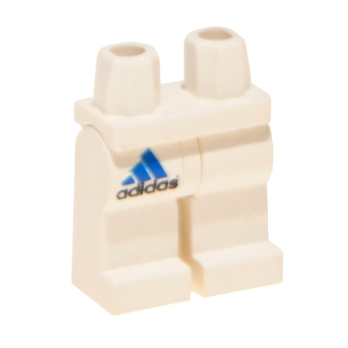 Lego Hips and White Legs with Soccer Blue Adidas Logo Print / White