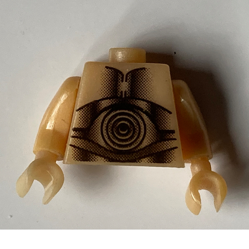 Lego Pen Bead, Minifigure Torso with C-3PO Print
