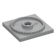 Turntable 4 x 4 Square Base, Locking / Light Bluish Gray