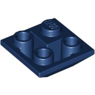 Lego Brick Sloped Inverted 45° 2 x 2 Double Convex / Dark Blue