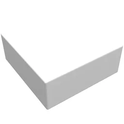 Tile 1 x 1 without Groove / White