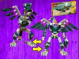 Dragon Megatron (Beast Wars) using set 31121 Crocodile