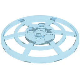 Dish 6 x 6 Inverted, Radar / Webbed [Anti-studs at 90°] / Trans-Light Blue