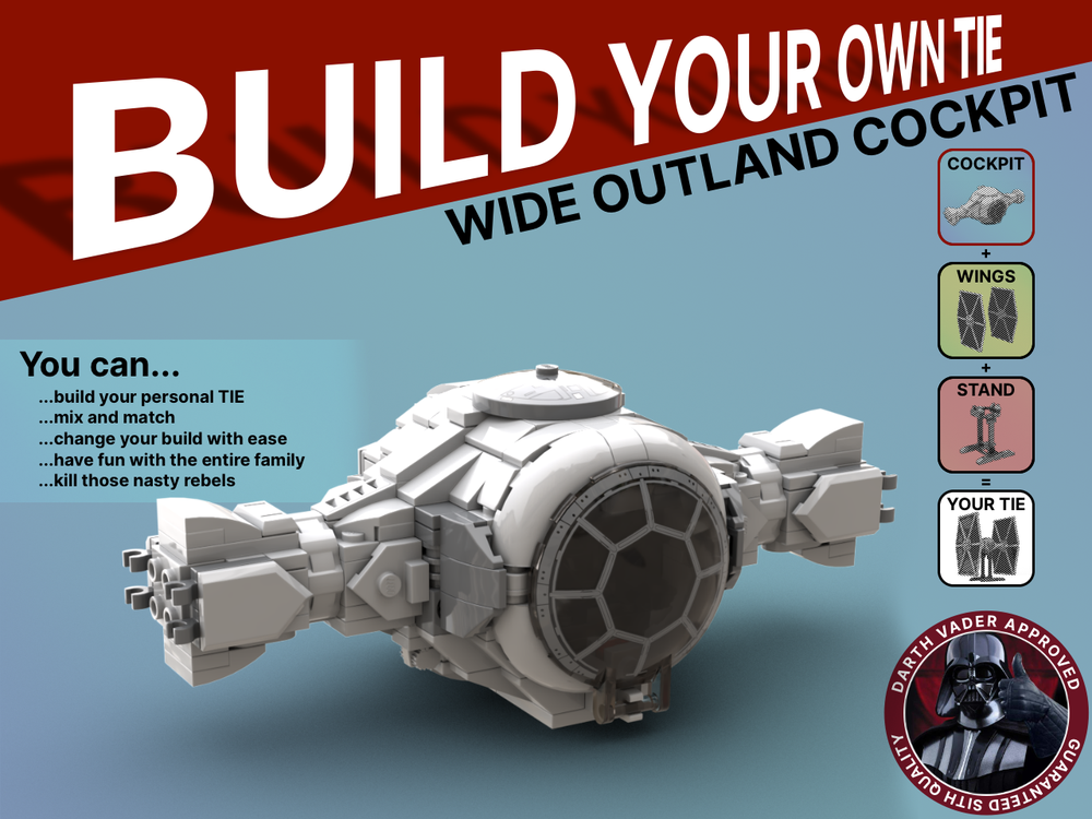 Lego Outland Cockpit / Wide - Build Your Own TIE
