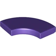 Tile 2 x 2 Curved, Macaroni / Dark Purple
