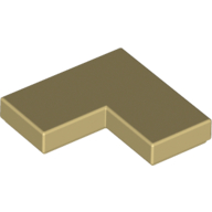 Lego Tile 2 x 2 Corner / Tan