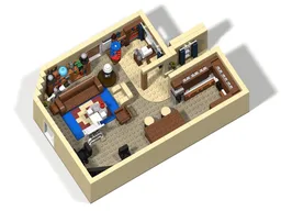 Big Bang Theory_Living room+Kitchen