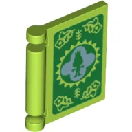 Book Cover with Green Background and Green Troll Silhouette Print / Lime