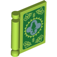 Lego Book Cover with Green Background and Green Troll Silhouette Print / Lime