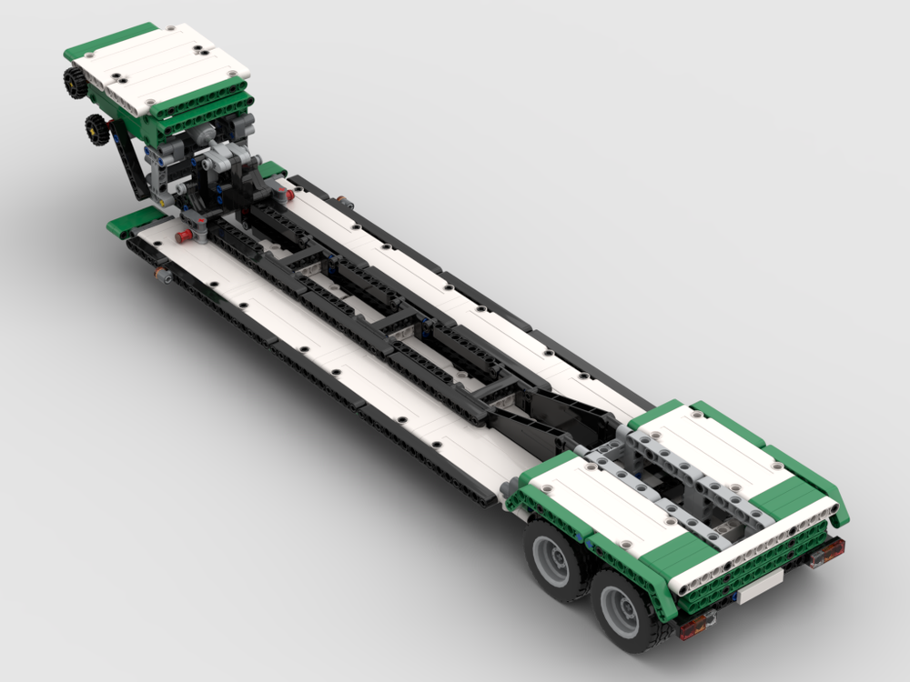 Lego Detachable Gooseneck Style Low Loader Lowboy Flatbed Trailer for 42078 Mack Anthem